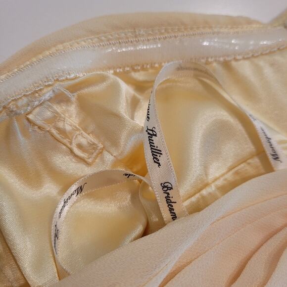 NWT Monique Lhuillier Bridesmaids Pale Yellow Strapless Mini Dress size 10 - Picture 12 of 13